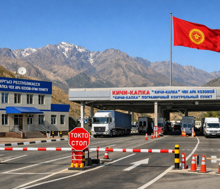 Два КПП на границе Кыргызстана с Казахстаном откроют для транспорта третьих стран.