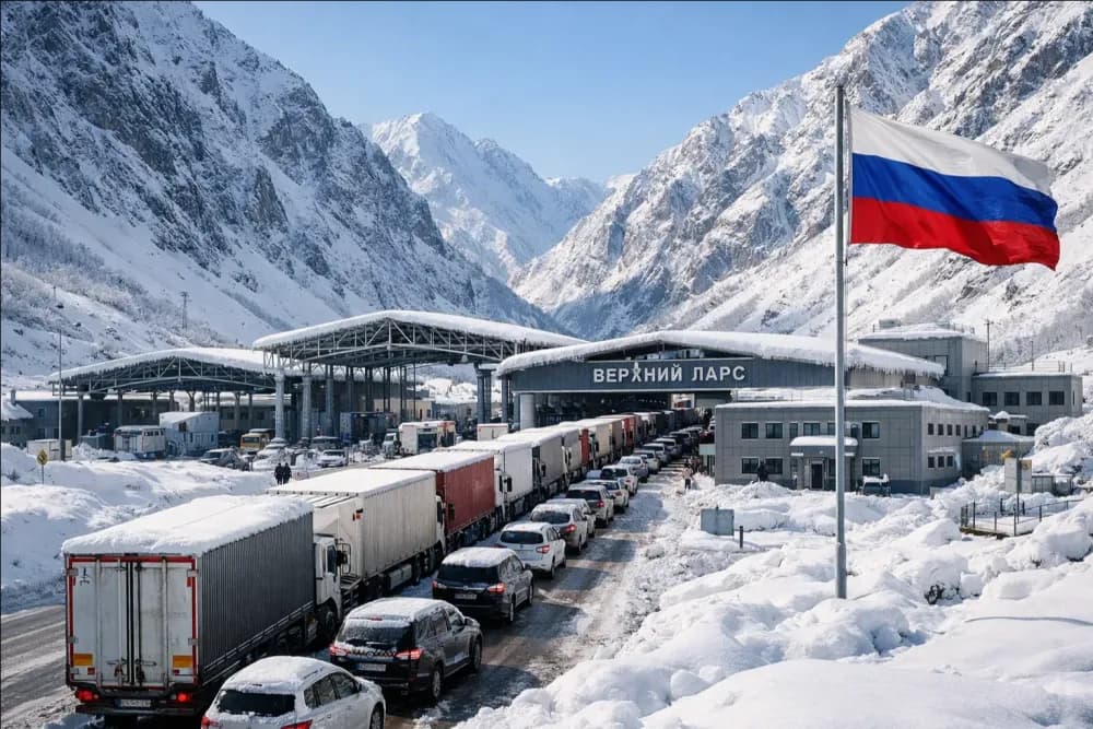 Почти 2 тыс. грузовиков ждут в Северной Осетии проезда в Грузию.