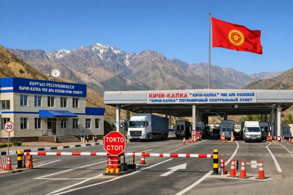 Два КПП на границе Кыргызстана с Казахстаном откроют для транспорта третьих стран.