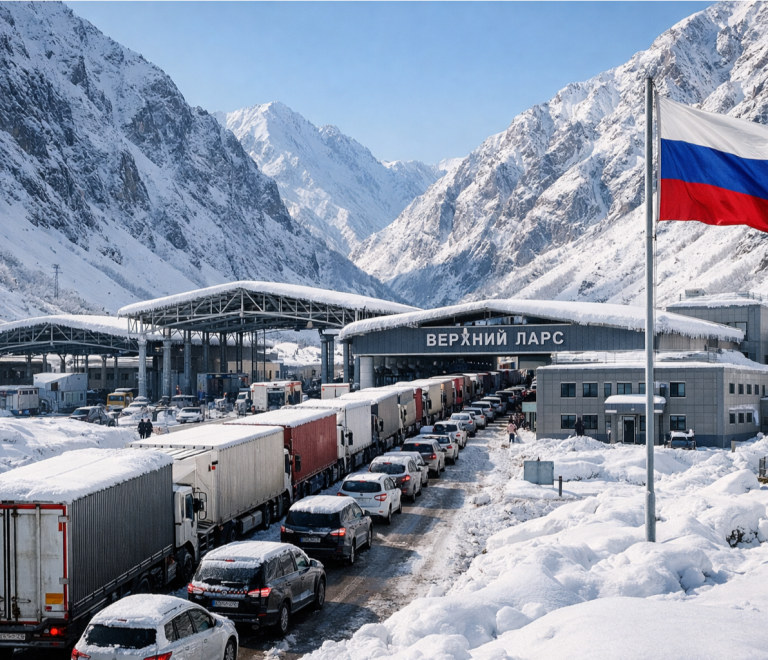 Почти 2 тыс. грузовиков ждут в Северной Осетии проезда в Грузию.